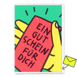 Deli Cards Grußkarte "Ein Gutschein für dich" | Schöne Gutschein-Karte