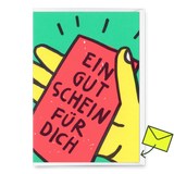 Deli Cards Grußkarte "Ein Gutschein für dich" | Schöne Gutschein-Karte
