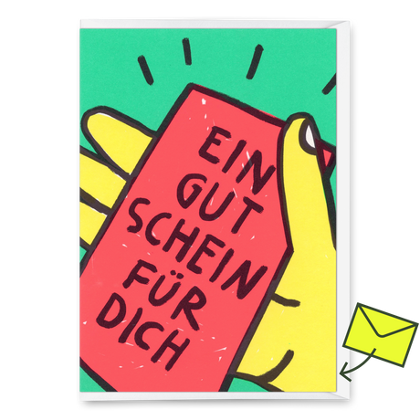 Deli Cards Grußkarte "Ein Gutschein für dich" | Schöne Gutschein-Karte