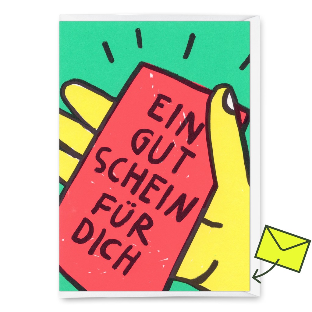 Deli Cards Grußkarte "Ein Gutschein für dich" | Schöne Gutschein-Karte