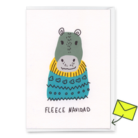 Deli Cards Grußkarte "Fleece Navidad" | Lustige Klappkarte zu Weihnachten