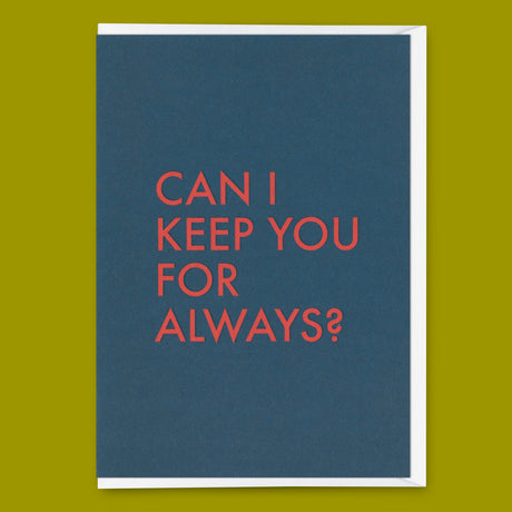 Deli Cards Grußkarte "Keep you" | Coole Klappkarte mit Spruch für Verliebte