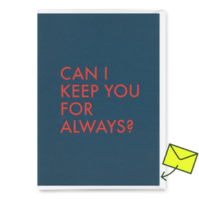 Deli Cards Grußkarte "Keep you" | Coole Klappkarte mit Spruch für Verliebte