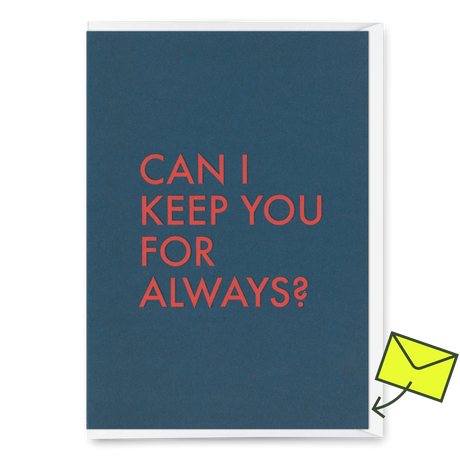 Deli Cards Grußkarte "Keep you" | Coole Klappkarte mit Spruch für Verliebte