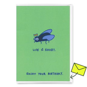 Deli Cards Grußkarte "Life is short" | Lustige Klappkarte zum Geburtstag
