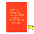 Deli Cards Grußkarte "Lying about age" | Lustige Klappkarte mit Spruch zum Geburtstag