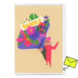 Deli Cards Grußkarte "Danke Bouqet" | Lustige Klappkarte mit Spruch zum Geburtstag