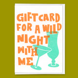 Deli Cards Grußkarte "Wild night" | Lustige Gutschein-Karte mit Spruch für jeden Anlass