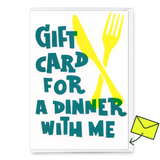 Deli Cards Grußkarte "Dinner" | Schöne Gutschein-Karte mit Spruch für jeden Anlass