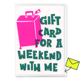 Deli Cards Grußkarte "Weekend" | Schöne Gutschein-Karte mit Spruch für jeden Anlass