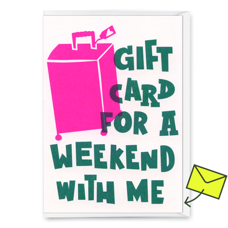 Deli Cards Grußkarte "Weekend" | Schöne Gutschein-Karte mit Spruch für jeden Anlass