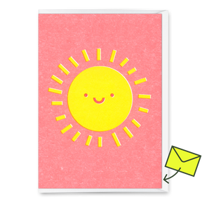 Deli Cards Grußkarte "Smiling sun" | Schöne Klappkarte für jeden Anlass