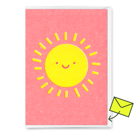 Deli Cards Grußkarte "Smiling sun" | Schöne Klappkarte für jeden Anlass