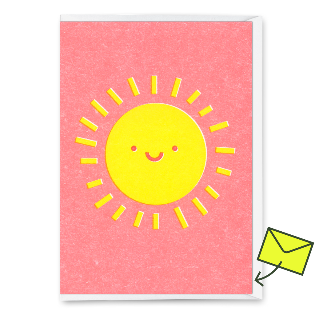 Deli Cards Grußkarte "Smiling sun" | Schöne Klappkarte für jeden Anlass