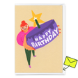 Deli Cards Grußkarte "Happy Birthday Cake" | Schöne Klappkarte zum Geburtstag
