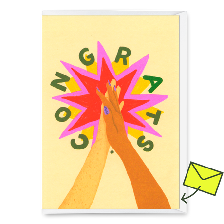 Deli Cards Grußkarte "Congrats Clap" | Coole Klappkarte für jeden Anlass