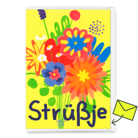 Deli Cards Grußkarte "Strüßje" | Schöne Klappkarte für jeden Anlass