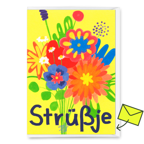 Deli Cards Grußkarte "Strüßje" | Schöne Klappkarte für jeden Anlass