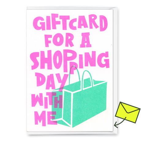 Deli Cards Grußkarte "Shopping day" | Schöne Klappkarte für jeden Anlass