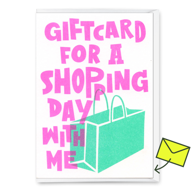 Deli Cards Grußkarte "Shopping day" | Schöne Klappkarte für jeden Anlass