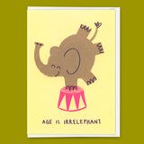 Deli Cards Grußkarte "Age is irrelephant" | Schöne Klappkarte zum Geburtstag