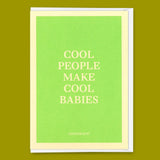 Deli Cards Grußkarte "Cool people make cool babies" | Coole Klappkarte zur Geburt