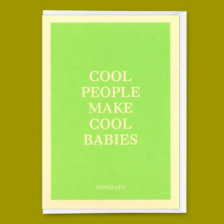 Deli Cards Grußkarte "Cool people make cool babies" | Coole Klappkarte zur Geburt