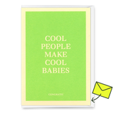 Deli Cards Grußkarte "Cool people make cool babies" | Coole Klappkarte zur Geburt