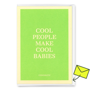 Deli Cards Grußkarte "Cool people make cool babies" | Coole Klappkarte zur Geburt