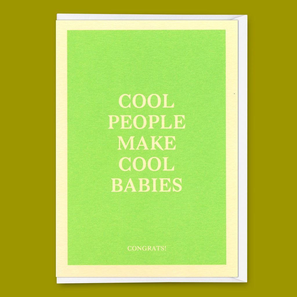 Deli Cards Grußkarte "Cool people make cool babies" | Coole Klappkarte zur Geburt