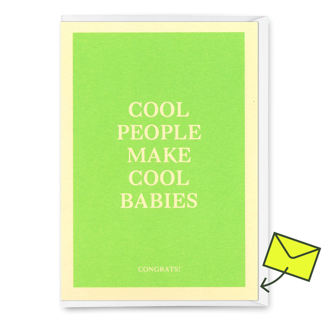 Deli Cards Grußkarte "Cool people make cool babies" | Coole Klappkarte zur Geburt