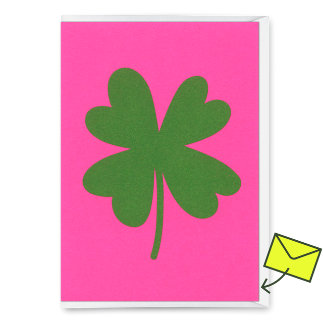 Deli Cards Grußkarte "Four leaf clover" | Schöne Klappkarte