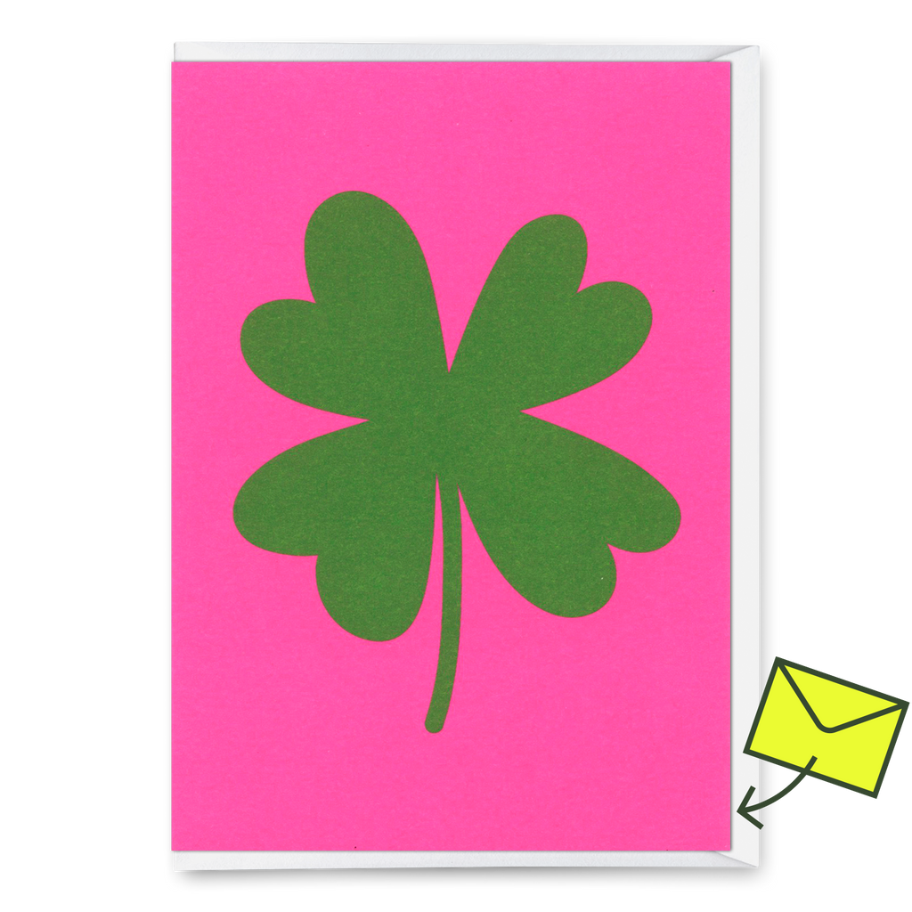 Deli Cards Grußkarte "Four leaf clover" | Schöne Klappkarte