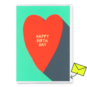 Deli Cards Grußkarte "Happy Birthday Heart" | Schöne Klappkarte zum Geburtstag