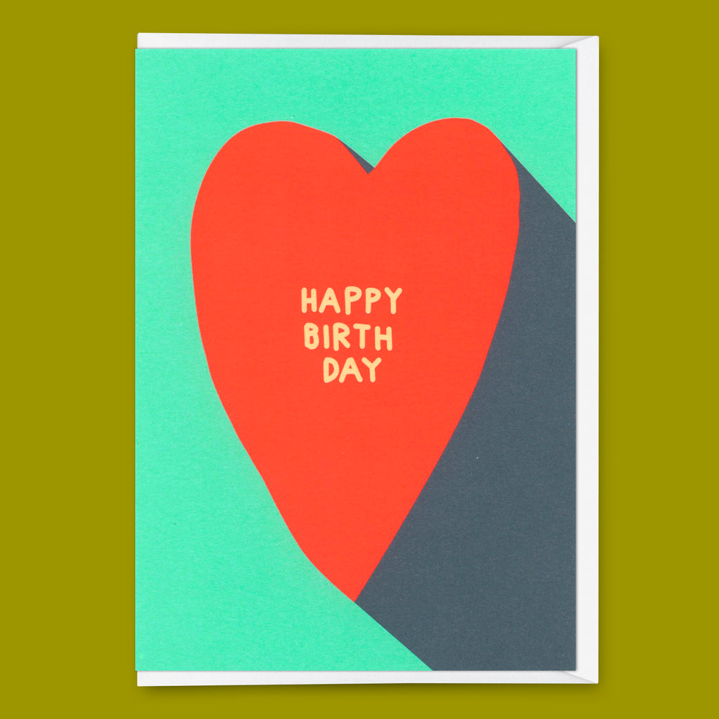 Deli Cards Grußkarte "Happy Birthday Heart" | Schöne Klappkarte zum Geburtstag