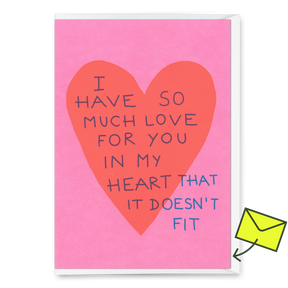 Deli Cards Grußkarte "I have so much love for you" | Schöne Klappkarte mit Spruch für Verliebte