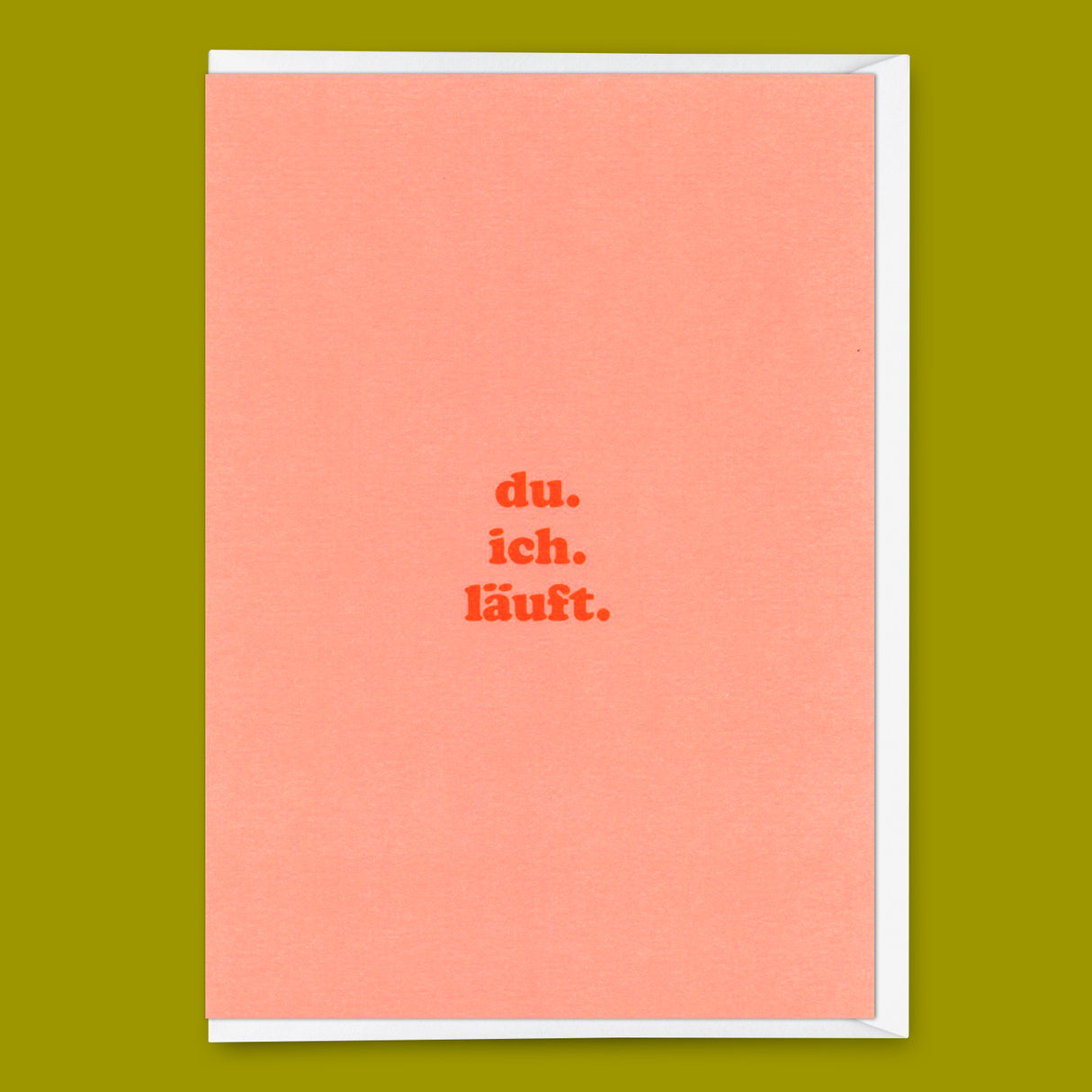 Deli Cards Grußkarte "du.ich.läuft" | Coole Klappkarte mit Spruch für Verliebte