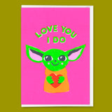 Deli Cards Grußkarte "Love you I do" | Lustige Klappkarte für Verliebte