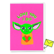 Deli Cards Grußkarte "Love you I do" | Lustige Klappkarte für Verliebte