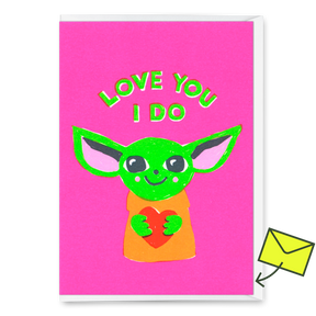 Deli Cards Grußkarte "Love you I do" | Lustige Klappkarte für Verliebte
