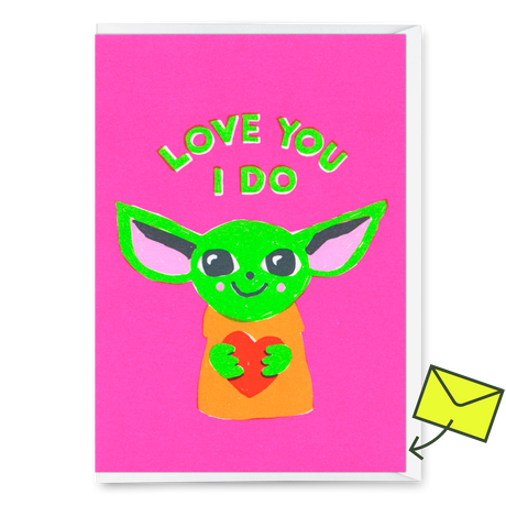 Deli Cards Grußkarte "Love you I do" | Lustige Klappkarte für Verliebte