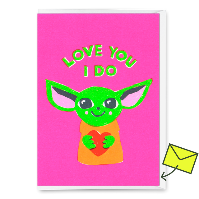 Deli Cards Grußkarte "Love you I do" | Lustige Klappkarte für Verliebte