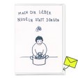 Deli Cards Grußkarte "Mach dir lieber Nudeln" | Schöne Klappkarte mit Spruch