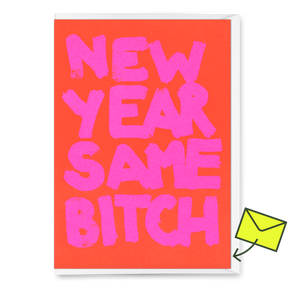 Deli Cards Grußkarte "Same bitch" | Lustige Klappkarte mit Spruch zum Geburtstag