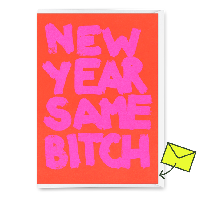 Deli Cards Grußkarte "Same bitch" | Lustige Klappkarte mit Spruch zum Geburtstag