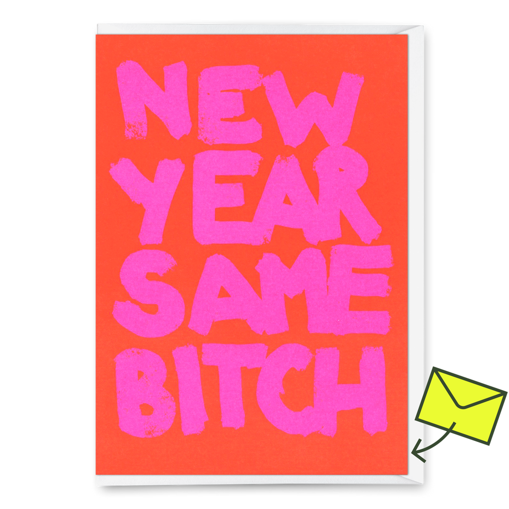 Deli Cards Grußkarte "Same bitch" | Lustige Klappkarte mit Spruch zum Geburtstag