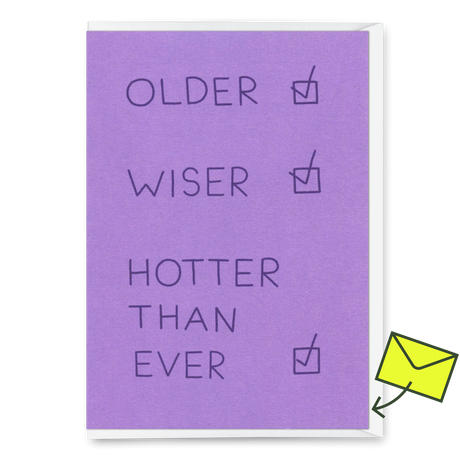 Deli Cards Grußkarte "Hotter than ever" | Lustige Klappkarte zum Geburtstag