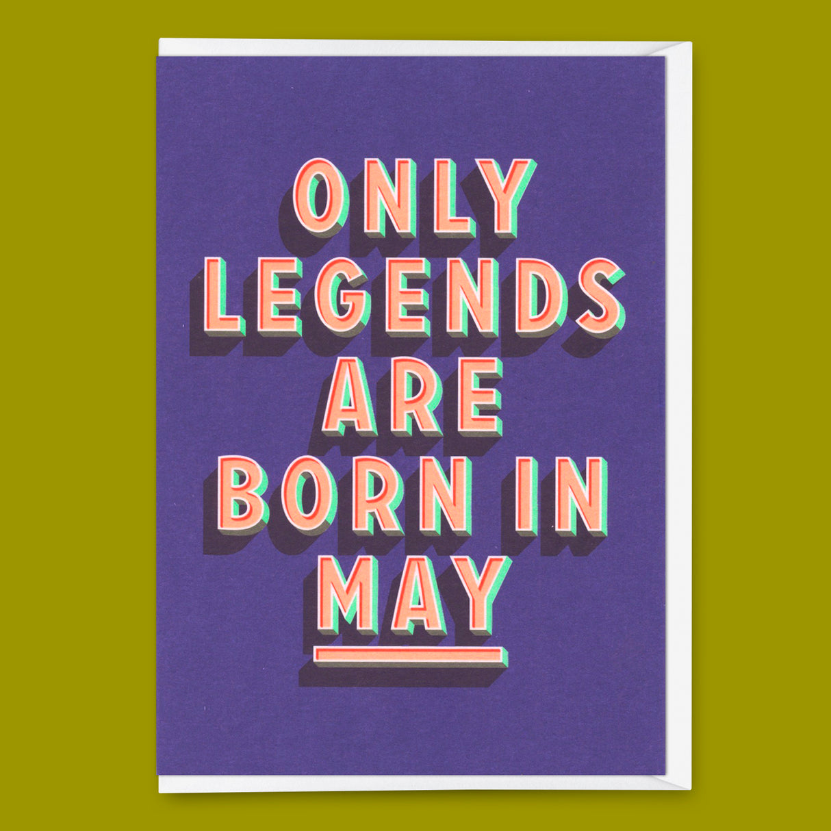 Deli Cards Grußkarte "Legends May" | Coole Klappkarte mit Spruch zum Geburtstag