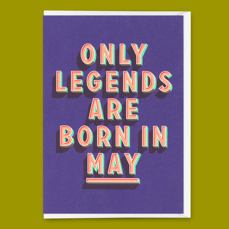 Deli Cards Grußkarte "Legends May" | Coole Klappkarte mit Spruch zum Geburtstag
