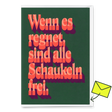 Deli Cards Grußkarte "Wenn es regnet" | Besondere Klappkarte mit Spruch